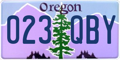 OR license plate 023QBY