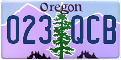 OR license plate 023QCB