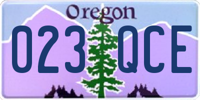 OR license plate 023QCE