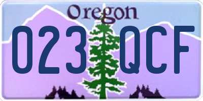 OR license plate 023QCF