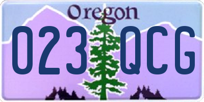 OR license plate 023QCG