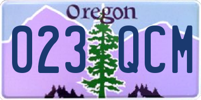 OR license plate 023QCM