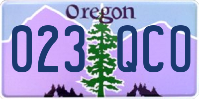OR license plate 023QCO