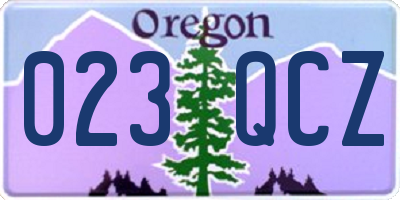 OR license plate 023QCZ