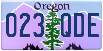OR license plate 023QDE
