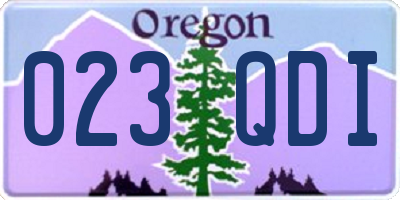 OR license plate 023QDI