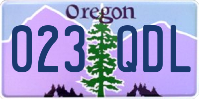 OR license plate 023QDL