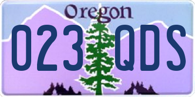 OR license plate 023QDS