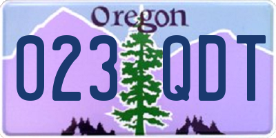 OR license plate 023QDT