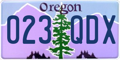 OR license plate 023QDX
