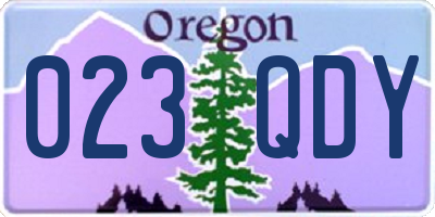 OR license plate 023QDY