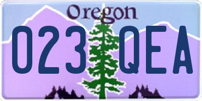 OR license plate 023QEA