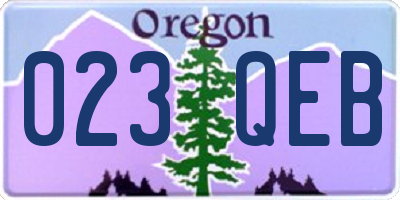 OR license plate 023QEB