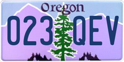 OR license plate 023QEV