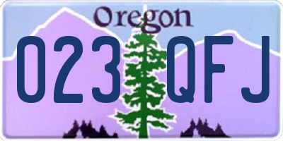 OR license plate 023QFJ