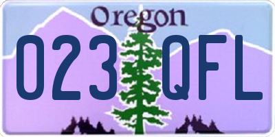 OR license plate 023QFL