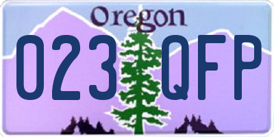 OR license plate 023QFP