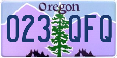 OR license plate 023QFQ