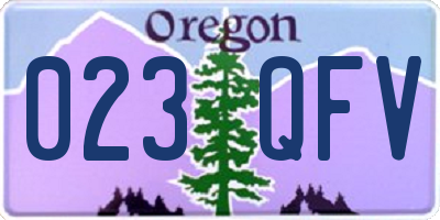 OR license plate 023QFV