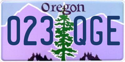 OR license plate 023QGE