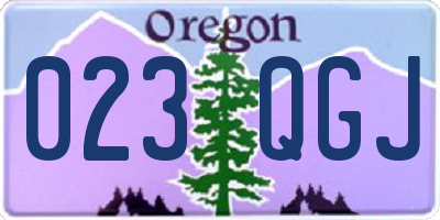 OR license plate 023QGJ
