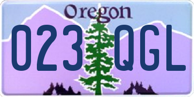 OR license plate 023QGL