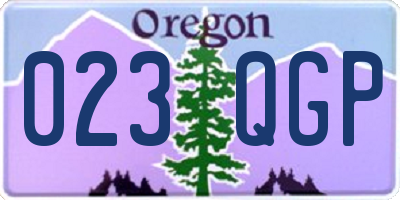 OR license plate 023QGP