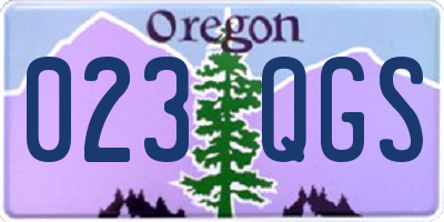 OR license plate 023QGS