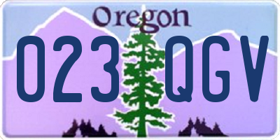OR license plate 023QGV