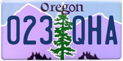 OR license plate 023QHA