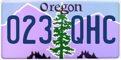 OR license plate 023QHC