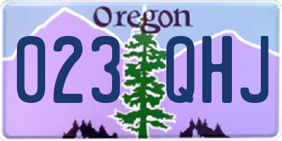 OR license plate 023QHJ