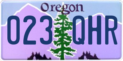 OR license plate 023QHR