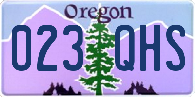 OR license plate 023QHS