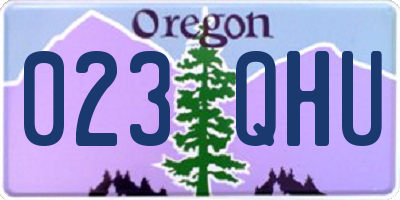 OR license plate 023QHU