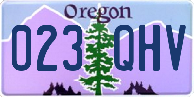 OR license plate 023QHV