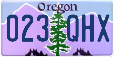 OR license plate 023QHX