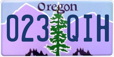 OR license plate 023QIH