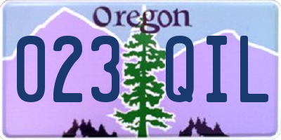 OR license plate 023QIL