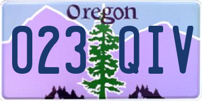 OR license plate 023QIV