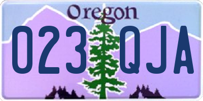 OR license plate 023QJA