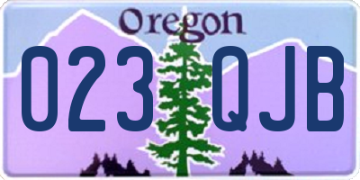OR license plate 023QJB