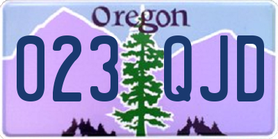 OR license plate 023QJD