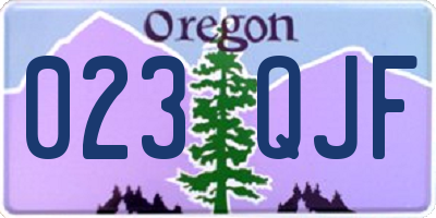 OR license plate 023QJF