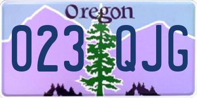 OR license plate 023QJG