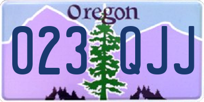 OR license plate 023QJJ