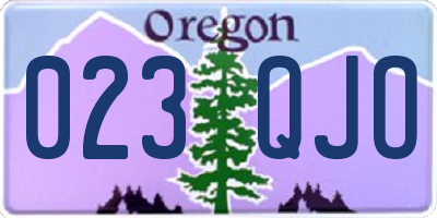 OR license plate 023QJO