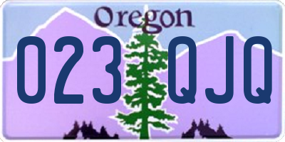 OR license plate 023QJQ