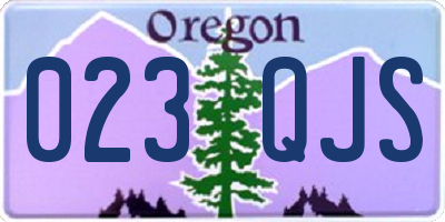 OR license plate 023QJS