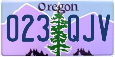 OR license plate 023QJV